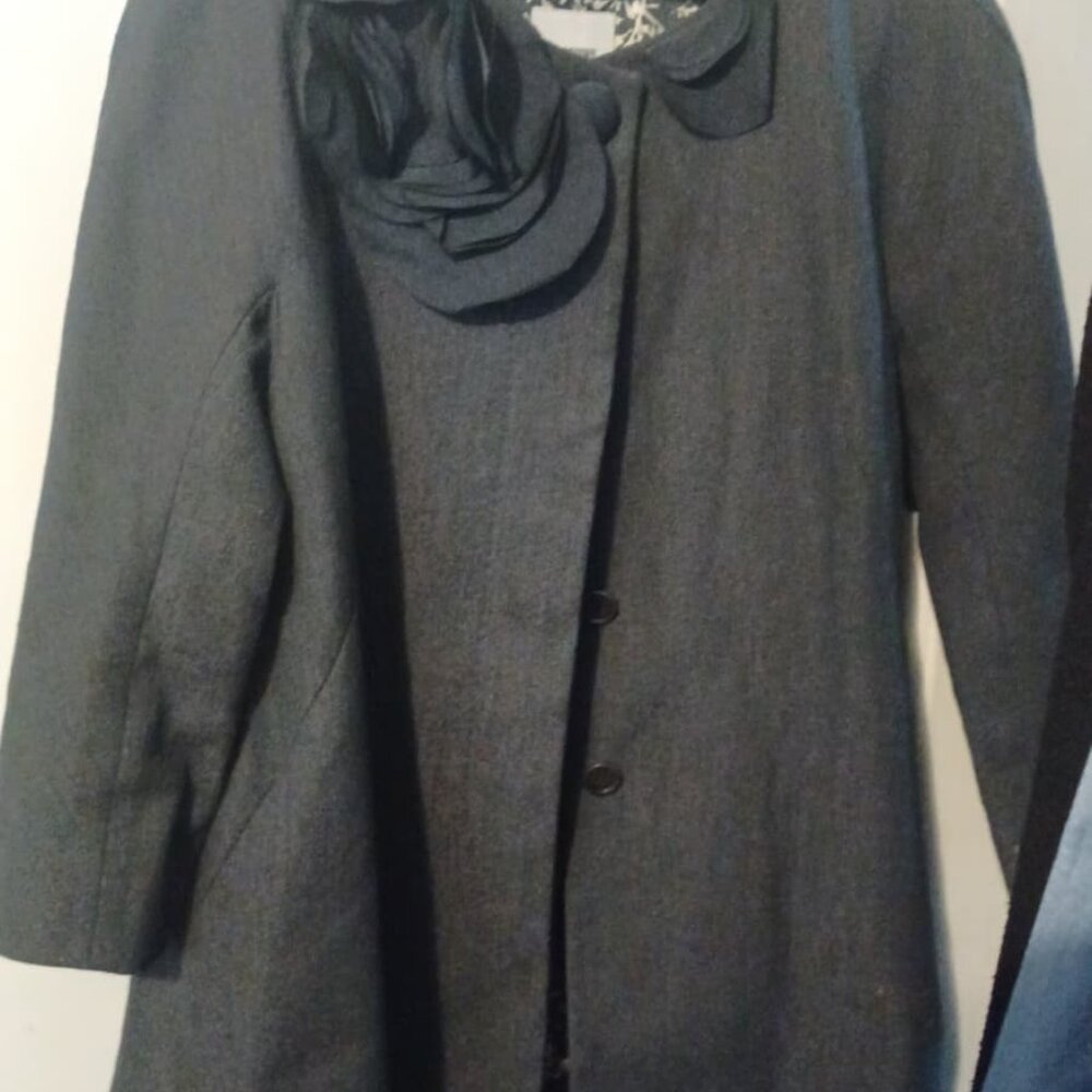 Moschino flower appliqué Grey Jacket Large